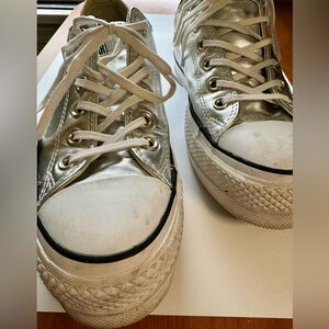 Silver Converse Sneakers